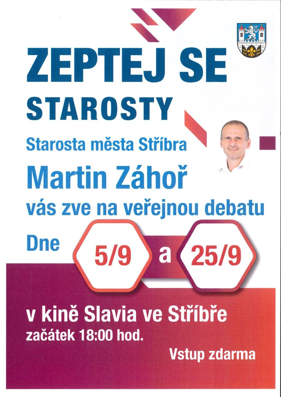 Veřejná debata se starostou města Martinem Záhořem