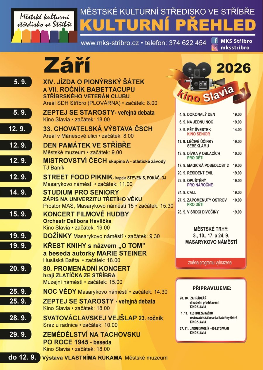 Kulturní přehled ZÁŘÍ
